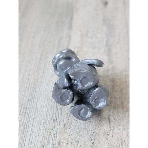 Silver Bulldog mini flower mythical toy figure - Picture 5 of 5